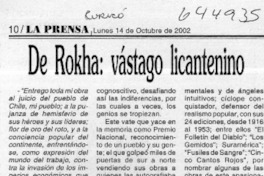 De Rokha, vástago licantenino  [artículo] Luis Correa Rojas