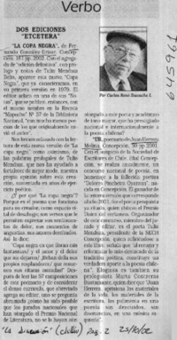Dos ediciones "Etcétera"  [artículo] Carlos René Ibacache I.