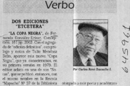 Dos ediciones "Etcétera"  [artículo] Carlos René Ibacache I.