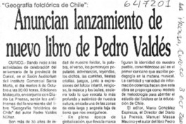 Anuncian lanzamiento de nuevo libro de Pedro Valdés  [artículo]