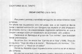 Oscar Castro (1910-1947)  [artículo]