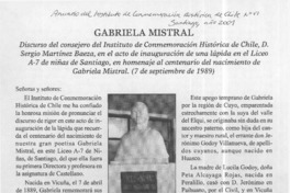 Gabriela Mistral  [artículo]