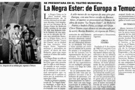 La Negra Ester, de Europa a Temuco