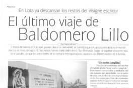 El último viaje de Baldomero Lillo  [artículo] Fabián Alvarez