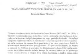 Transgresión y violencia sexual en Marta Brunet  [artículo] Bernardita Llanos Mardones