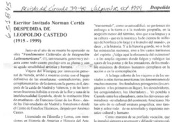 Despedida de Leopoldo Castedo (1915-1999)  [artículo] Norman Cortés Larrieu