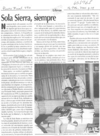 Sola Sierra, siempre  [artículo] Hernán Soto
