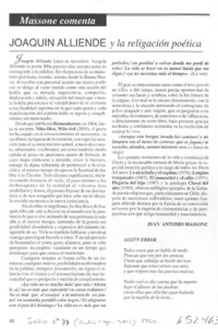 Joaquín Alliende y la religación poética  [artículo] Juan Antonio Massone