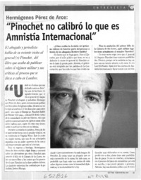 "Pinochet no calibró lo que es Amnistía Internacional"  [artículo]