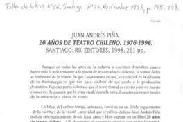 20 años de teatro chileno 1976-1996  [artículo] Adelaida Neira Délano