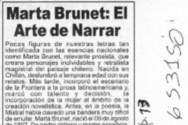 Marta Brunet, el arte de narrar  [artículo] Ronnie Muñoz Martineaux