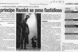 El príncipe Hamlet se puso fastidioso  [artículo] Marietta Santí