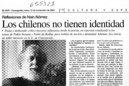 Los chilenos no tienen identidad  [artículo]