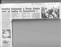Emotivo homenaje a Oscar Castro ante su tumba en cementerio 1  [artículo].