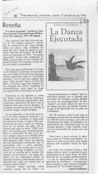 Reseña  [artículo] Eugenio Rodríguez.