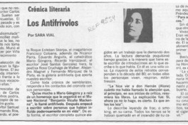 Los antifrívolos  [artículo] Sara Vial.