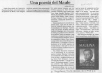 Una poesía del Maule  [artículo] Marino Muñoz Lagos.