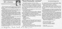 "Será llamada Varona"  [artículo] Antonieta Rodríguez París.