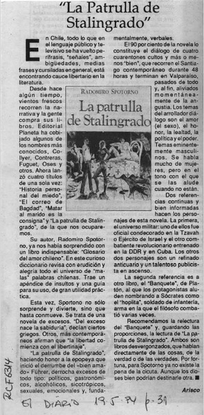 "La patrulla de Stalingrado"  [artículo] Arisco.