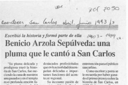 Benicio Arzola Sepúlveda, una pluma que le cantó a San carlos