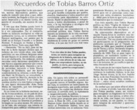 Recuerdos de Tobías Barros Ortiz