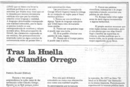 "Tras la huella de Claudio Orrego"