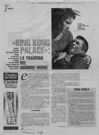 "King Kong Palace", la tragedia del hombre mono  [artículo] Claudia Cifuentes.