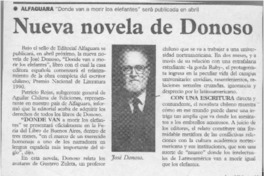 Nueva novela de Donoso  [artículo].