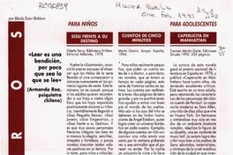 Libros  [artículo] María Ester Roblero.