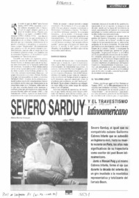 Severo Sarduy y el travestismo latinoamericano  [artículo] Malva Marina Vásquez.