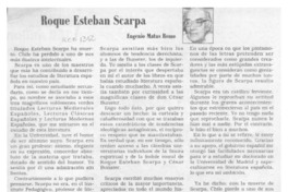 Roque Esteban Scarpa  [artículo] Eugenio Matus Romo.