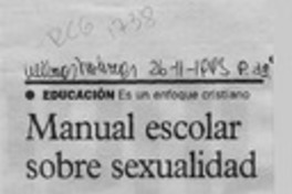 Manual escolar sobre sexualidad  [artículo].