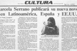 Marcela Serrano publicará su nueva novela en Latinoamérica, España y EE. UU.  [artículo] Paula Conejeros.
