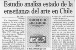 Estudio analiza estado de la enseñanza del arte en Chile  [artículo].