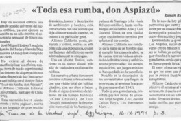 "Toca esa rumba, don Aspiazú"  [artículo] Ramón Riquelme.
