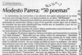 Modesto Parera, "50 poemas"  [artículo] Adolfo SImpson T.