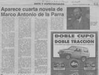 Aparece cuarta novela de Marco Antonio de la Parra  [artículo].