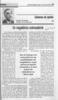 Un magallánico sobresaliente  [artículo] Sergio Fernández.
