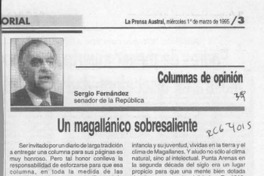 Un magallánico sobresaliente  [artículo] Sergio Fernández.