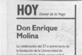 Don Enrique Molina  [artículo] Daniel de la Vega.