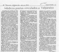 Médicos poetas vinculados a Valparaíso  [artículo] Adolfo Simpson T.