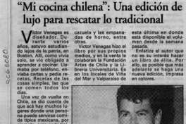 "Mi cocina chilena", una edición de lujo para rescatar lo tradicional  [artículo].