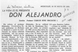 Don Alejandro  [artículo] Carlos René Ibacache I.