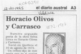Horacio Olivos y Carrasco  [artículo] Hernán de la Carrera Cruz.