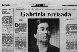 Gabriela revisada  [artículo] Nancy Garín.