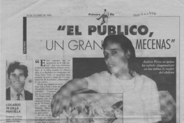 "El público, una gran mecenas"  [artículo] Mireya Seguel B.
