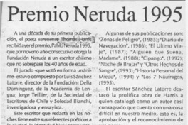 Premio Neruda 1995  [artículo].