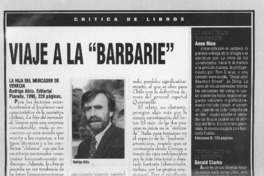 Viaje a la "barbarie"  [artículo] José Promis.