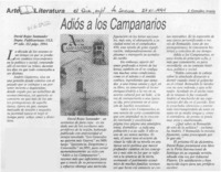 Adiós a los campanarios  [artículo] J. González Avaria.