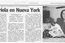 Gabriela en Nueva York  [artículo].